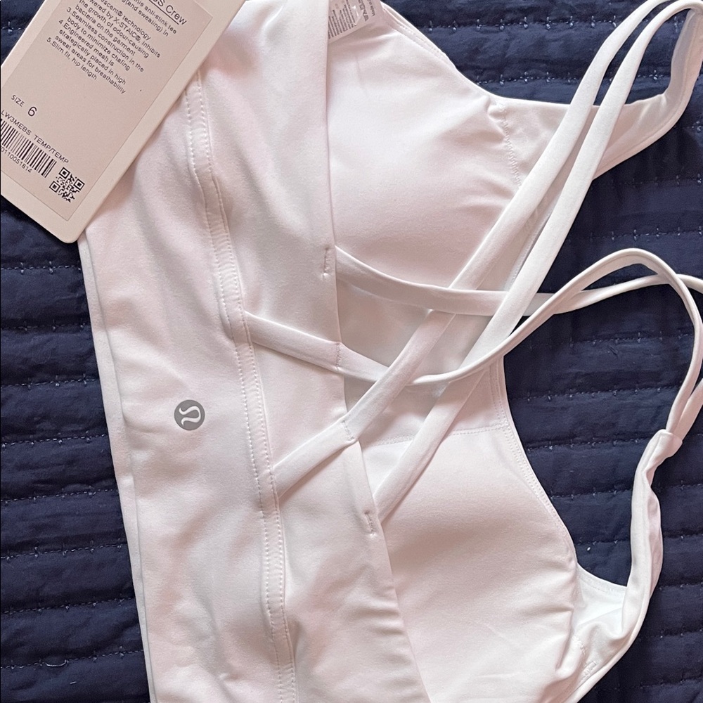 lululemon athletica White Strappy Light-Support Sports Bra